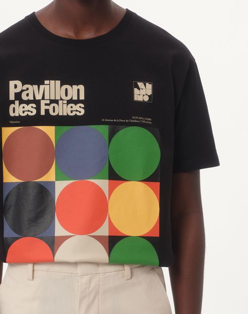 Valentino CAMISETA DE ALGODÓN CON ESTAMPADO PAVILLON DES FOLIES