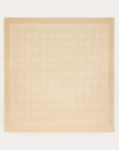 Valentino CHAL DE SEDA LANA Y LÚREX CON VLOGO SIGNATURE