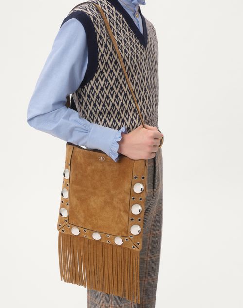 Valentino CHALECO DE LANA CON ESTAMPADO DE JACQUARD TOUTE LA V