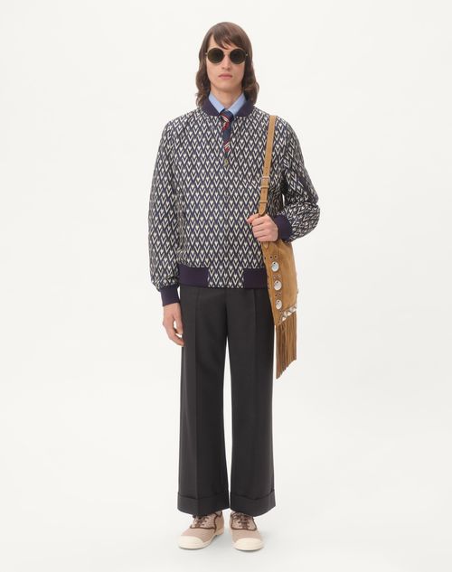 Valentino CHAQUETA BOMBER DE NAILON CON ESTAMPADO TOUTE LA V