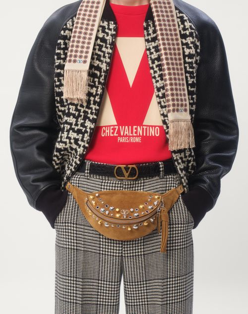 Valentino CHAQUETA BOMBER DE WOOL TWEED CON PARCHE DE CHEZ VALENTINO
