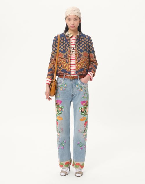 Valentino CHAQUETA DE GABARDINA PAISLEY MEDAGLIONI VOYAGE IMAGINAIRE