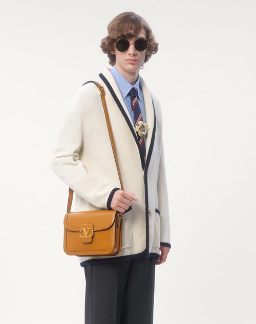 Valentino CHAQUETA DE LANA Y ALGODÓN CON BOTONADURA SENCILLA Y RIBETES DE TORCHÓN