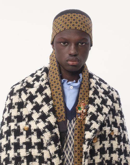 Valentino CHAQUETA DE MEZCLA DE LANA CON BOTONADURA SIMPLE Y MOTIVO CUADRICULADO