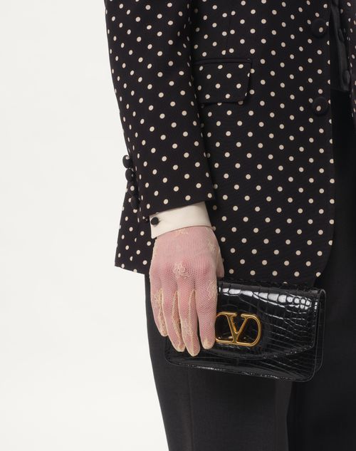 Valentino CHAQUETA DE SEDA SHANTUNG CON BOTONERA SENCILLA Y ESTAMPADO PLUSDEPOIS