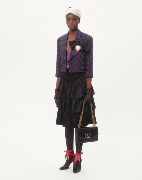 Valentino CHAQUETA DE SHANTUNG CON ESTAMPADO PLUSDEPOIS Y LAZO