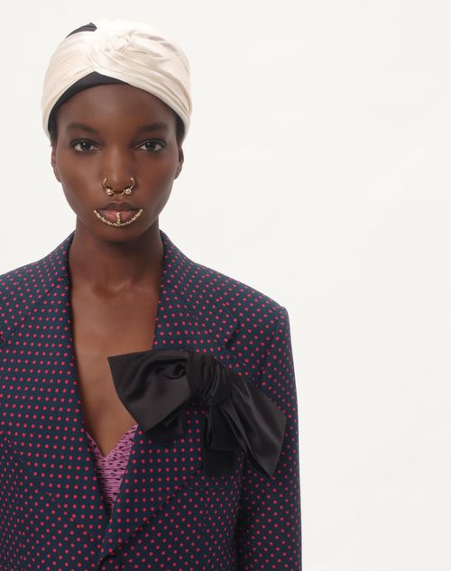 Valentino CHAQUETA DE SHANTUNG CON ESTAMPADO PLUSDEPOIS Y LAZO