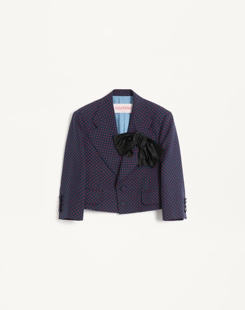 Valentino CHAQUETA DE SHANTUNG CON ESTAMPADO PLUSDEPOIS Y LAZO