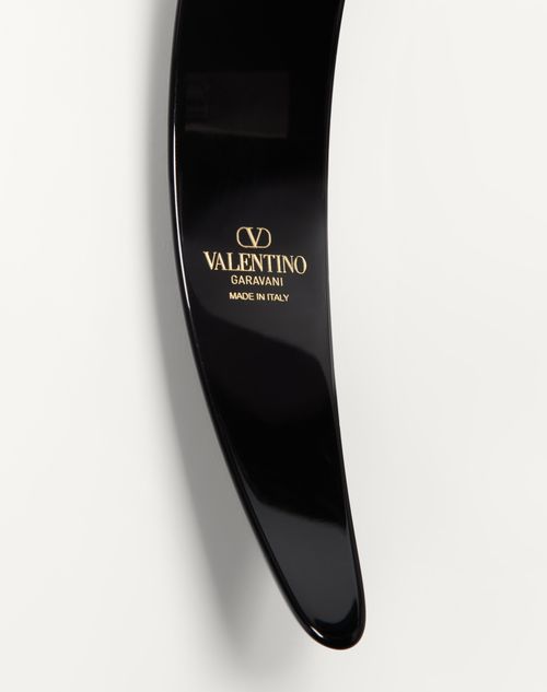 Valentino CINTA PARA EL CABELLO VLOGO SIGNATURE DE RESINA METAL Y CRISTALES