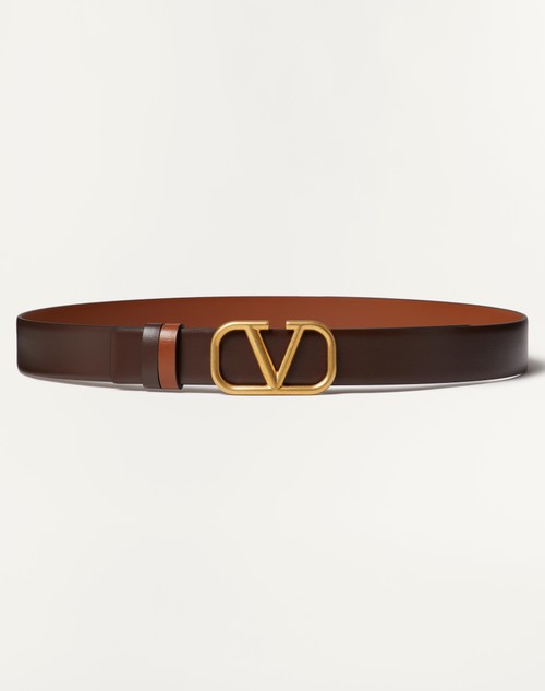 Valentino CINTURÓN REVERSIBLE VLOGO SIGNATURE DE PIEL DE BECERRO DE 30 MM