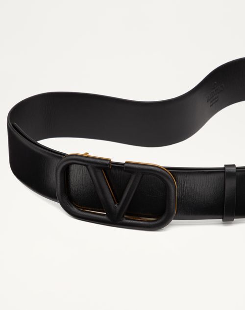 Valentino CINTURÓN VLOGO SIGNATURE DE PIEL DE BECERRO BRILLANTE DE 40 MM