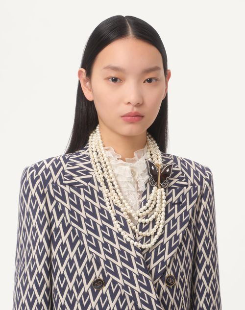 Valentino COLLAR BELLAILES DE METAL RESINA CUENTAS Y CRISTALES