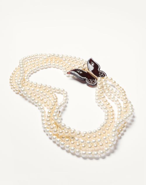 Valentino COLLAR BELLAILES DE METAL RESINA CUENTAS Y CRISTALES