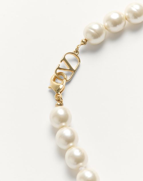 Valentino COLLAR COEUR ROYAL DE METAL ESMALTE Y CUENTAS