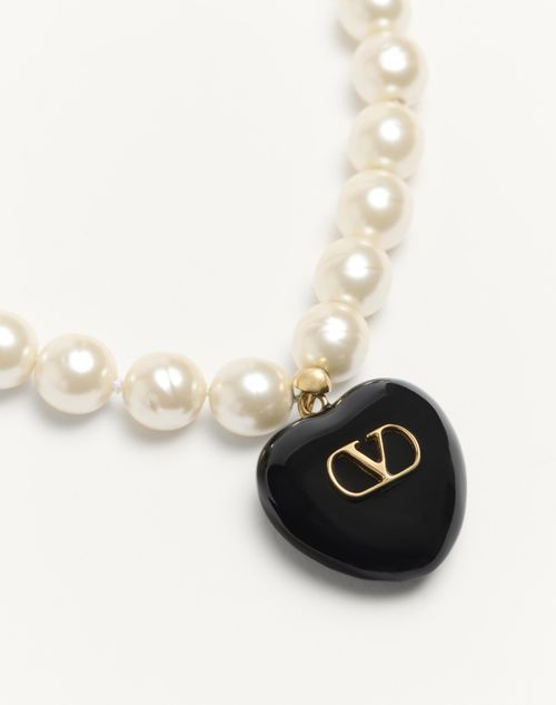 Valentino COLLAR COEUR ROYAL DE METAL ESMALTE Y CUENTAS
