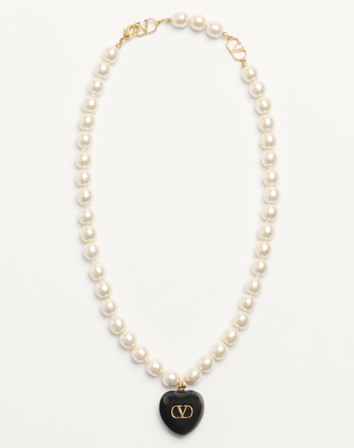 Valentino COLLAR COEUR ROYAL DE METAL ESMALTE Y CUENTAS