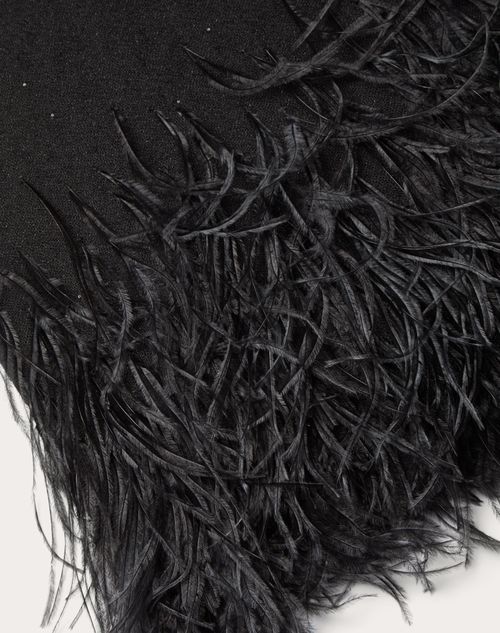 Valentino ESTOLA VALENTINO CON MICROLENTEJUELAS Y PLUMAS