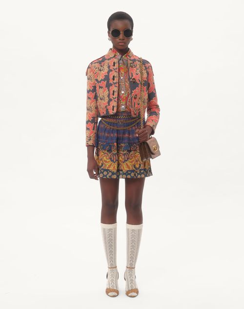 Valentino FALDA DE LINO PAISLEY MEDAGLIONI VOYAGE IMAGINAIRE