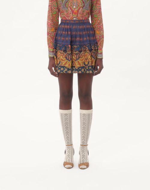 Valentino FALDA DE LINO PAISLEY MEDAGLIONI VOYAGE IMAGINAIRE