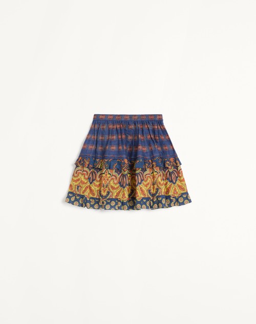 Valentino FALDA DE LINO PAISLEY MEDAGLIONI VOYAGE IMAGINAIRE