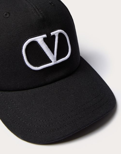 Valentino GORRA DE BÉISBOL DE ALGODÓN CON BORDADO DEL VLOGO SIGNATURE