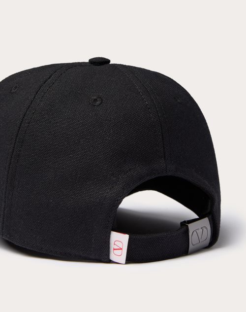 Valentino GORRA DE BÉISBOL DE ALGODÓN CON BORDADO DEL VLOGO SIGNATURE