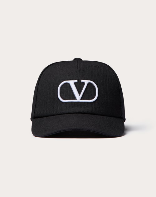 Valentino GORRA DE BÉISBOL DE ALGODÓN CON BORDADO DEL VLOGO SIGNATURE