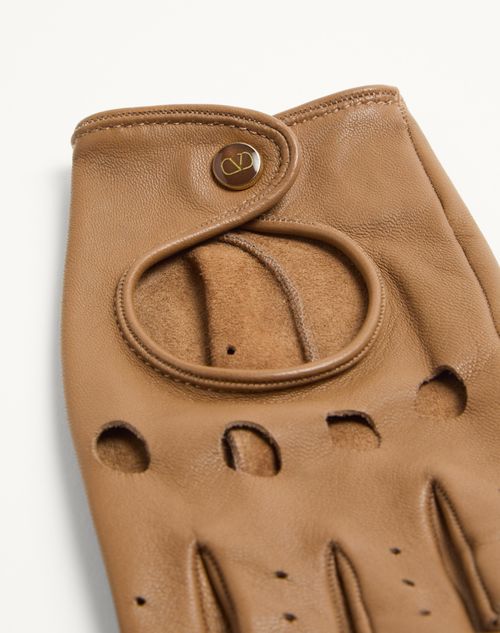 Valentino GUANTES SIN DEDOS VLOGO SIGNATURE DE CUERO NAPPA