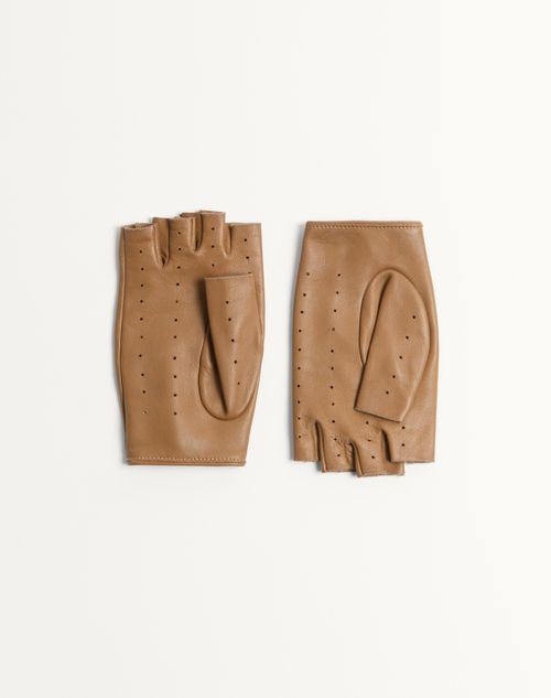 Valentino GUANTES SIN DEDOS VLOGO SIGNATURE DE CUERO NAPPA