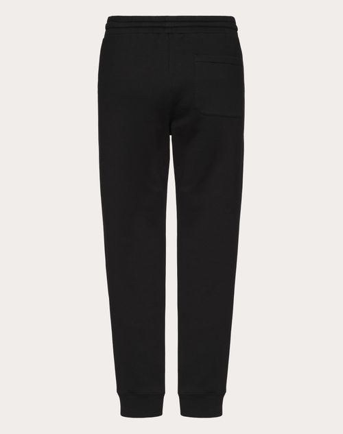 Valentino JOGGERS DE ALGODÓN TÉCNICO CON PARCHE DEL VLOGO SIGNATURE