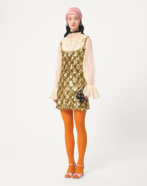 Valentino MINAUDIÈRE CARRY SECRETS DE SATÉN CON BORDADO FLORAL