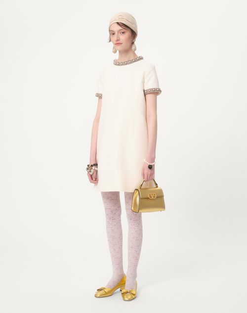 Valentino MINIBOLSO DE MANO VALENTINO GARAVANI VSLING DE CUERO DE BECERRO GRANEADO Y LAMINADO Y LOGOTIPO DE JOYERÍA