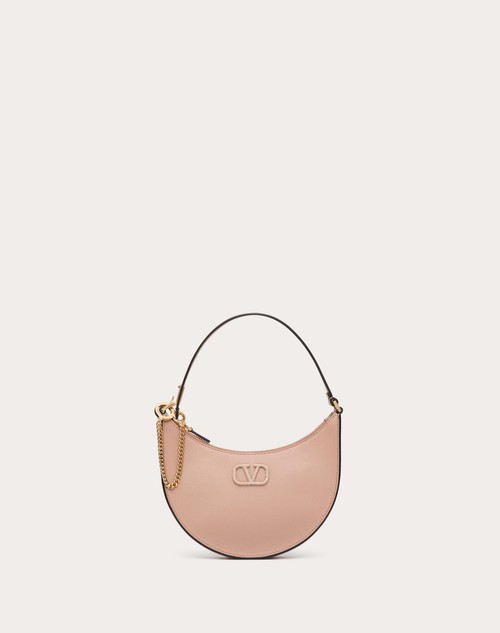 Valentino MINIBOLSO HOBO DE CUERO DE BECERRO CON VLOGO SIGNATURE DE JOYERÍA