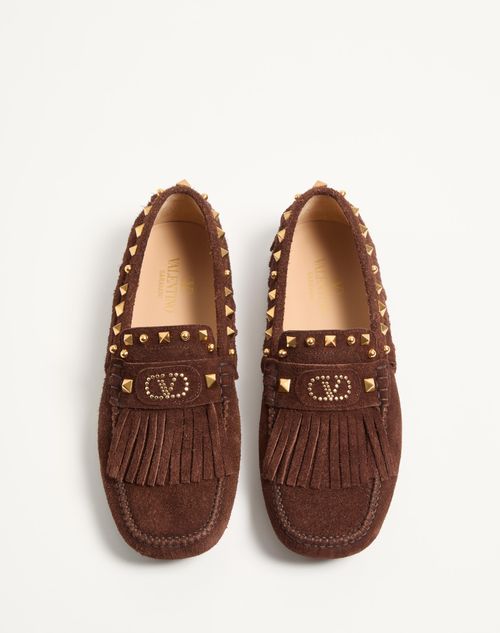 Valentino MOCASÍN FASTAWAY DRIVER DE SERRAJE CON FLECOS