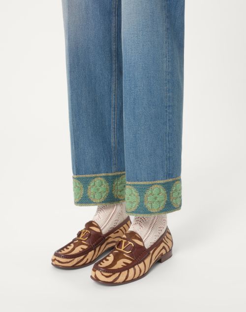 Valentino MOCASÍN VLOGO SIGNATURE DE CUERO DE BECERRO CON EFECTO PONY CON TACÓN DE 20 MM