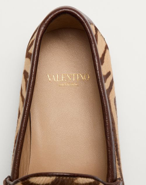 Valentino MOCASÍN VLOGO SIGNATURE DE CUERO DE BECERRO CON EFECTO PONY CON TACÓN DE 20 MM