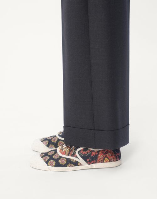 Valentino PANTALÓN VALENTINO DE GABARDINA DE LANA CON DOBLADILLO