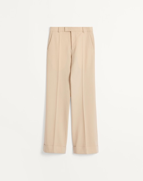 Valentino PANTALÓN VALENTINO DE GABARDINA DE LANA CON DOBLADILLO