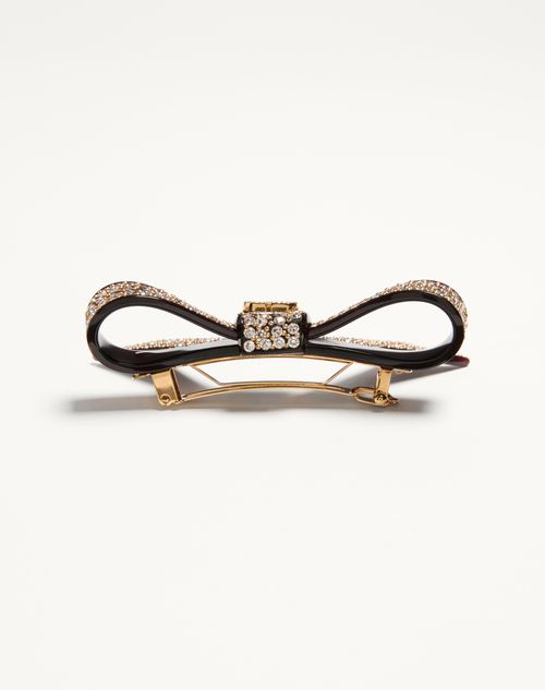 Valentino PINZA PARA EL CABELLO VLOGO SIGNATURE DE RESINA METAL Y CRISTALES