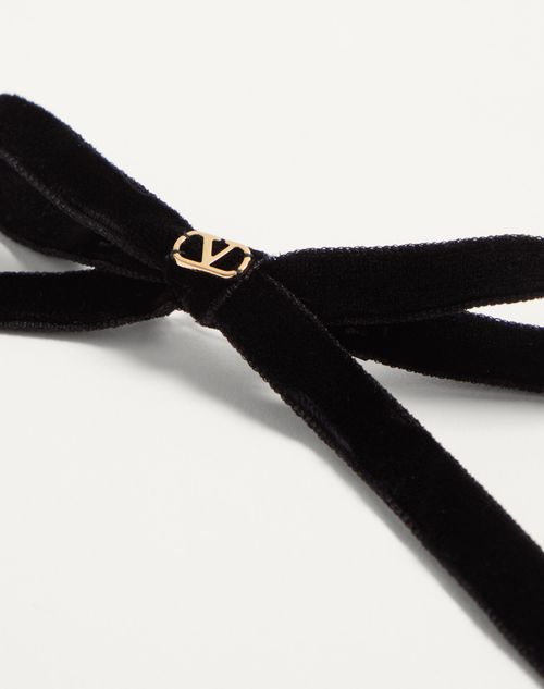 Valentino PINZA PARA EL CABELLO VLOGO SIGNATURE DE TERCIOPELO CON MOÑO