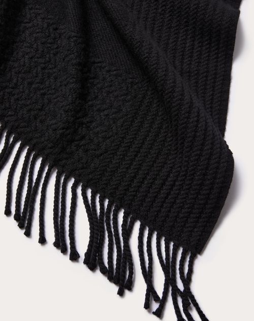 Valentino PONCHO DE CACHEMIRA CON EL VLOGO SIGNATURE