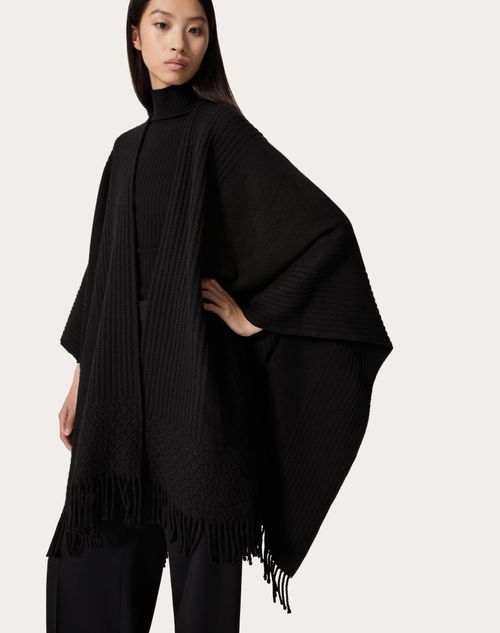 Valentino PONCHO DE CACHEMIRA CON EL VLOGO SIGNATURE
