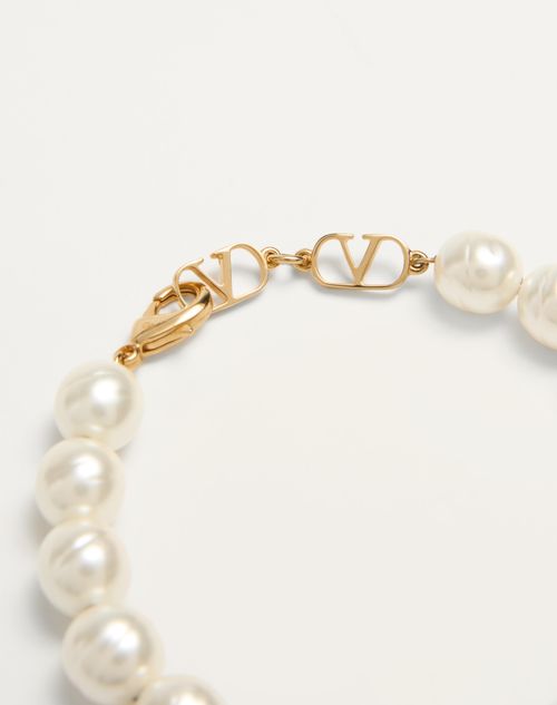 Valentino PULSERA COEUR ROYAL DE METAL ESMALTE Y CUENTAS
