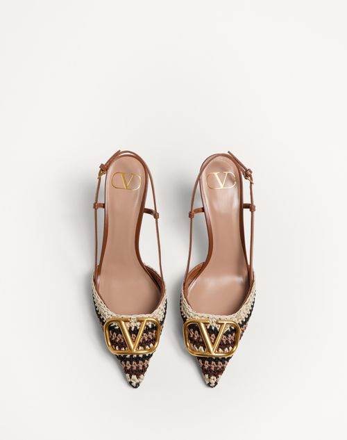 Valentino PUMPS VLOGO SIGNATURE CON CORREA TRASERA BORDADO DE CROCHET Y TACÓN DE 80MM
