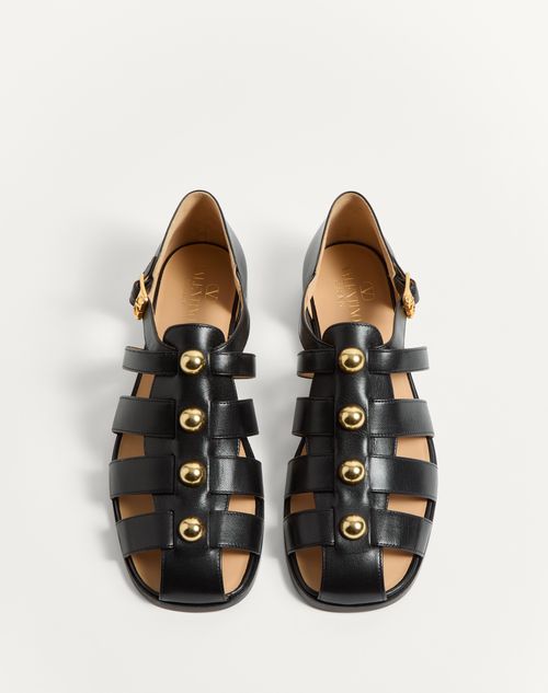 Valentino SANDALIA DE PESCADOR STUDSHIELD DE CUERO DE BECERRO