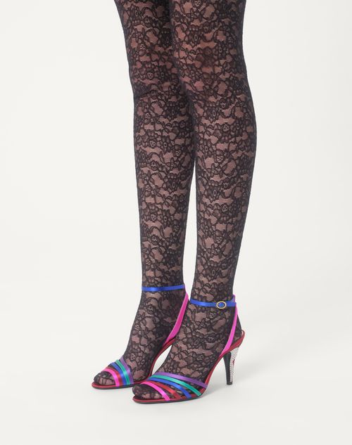 Valentino SANDALIA LADYCRUSH DE SATÉN CON CRISTALES Y TACÓN DE 85 MM