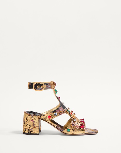Valentino SANDALIA PRESHOES EN TEJIDO JACQUARD APRES L'HIVER CON CRISTALES y TACÓN DE 60 MM