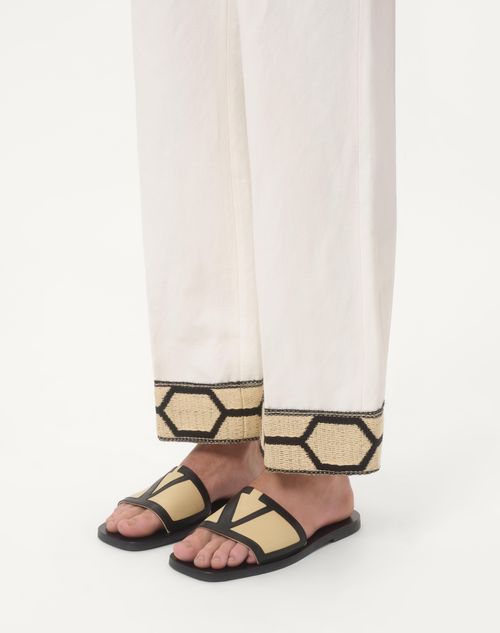 Valentino SANDALIA SIN TALÓN VIVA SUPERSTAR DE CUERO NAPA