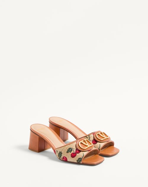 Valentino SANDALIA SIN TALÓN VLOGO SIGNATURE CHERRYFIC CON TACÓN DE 60 MM