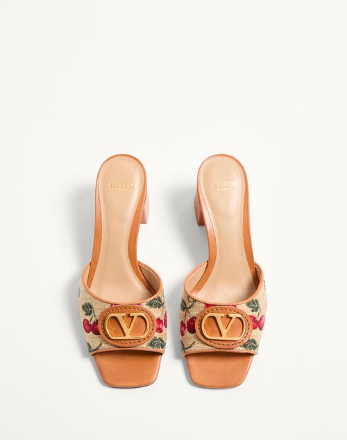 Valentino SANDALIA SIN TALÓN VLOGO SIGNATURE CHERRYFIC CON TACÓN DE 60 MM